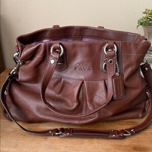 Coach Mahogany Leather Shoulder Bag